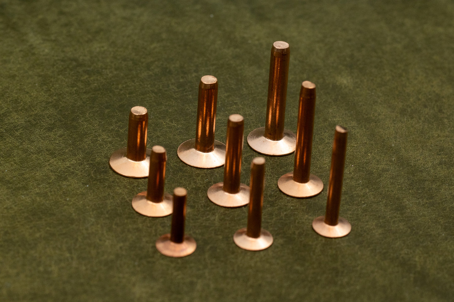Copper rivets all sizes