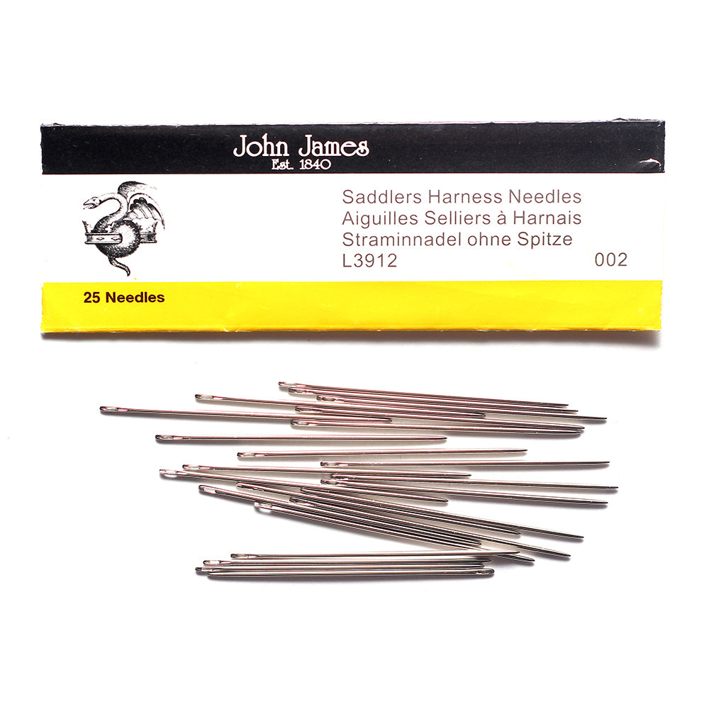 25 John James Saddlers Harness Needles (Sz #4/2/0/00/000) (Leather Sewing  Blunt) – Tacos Y Mas