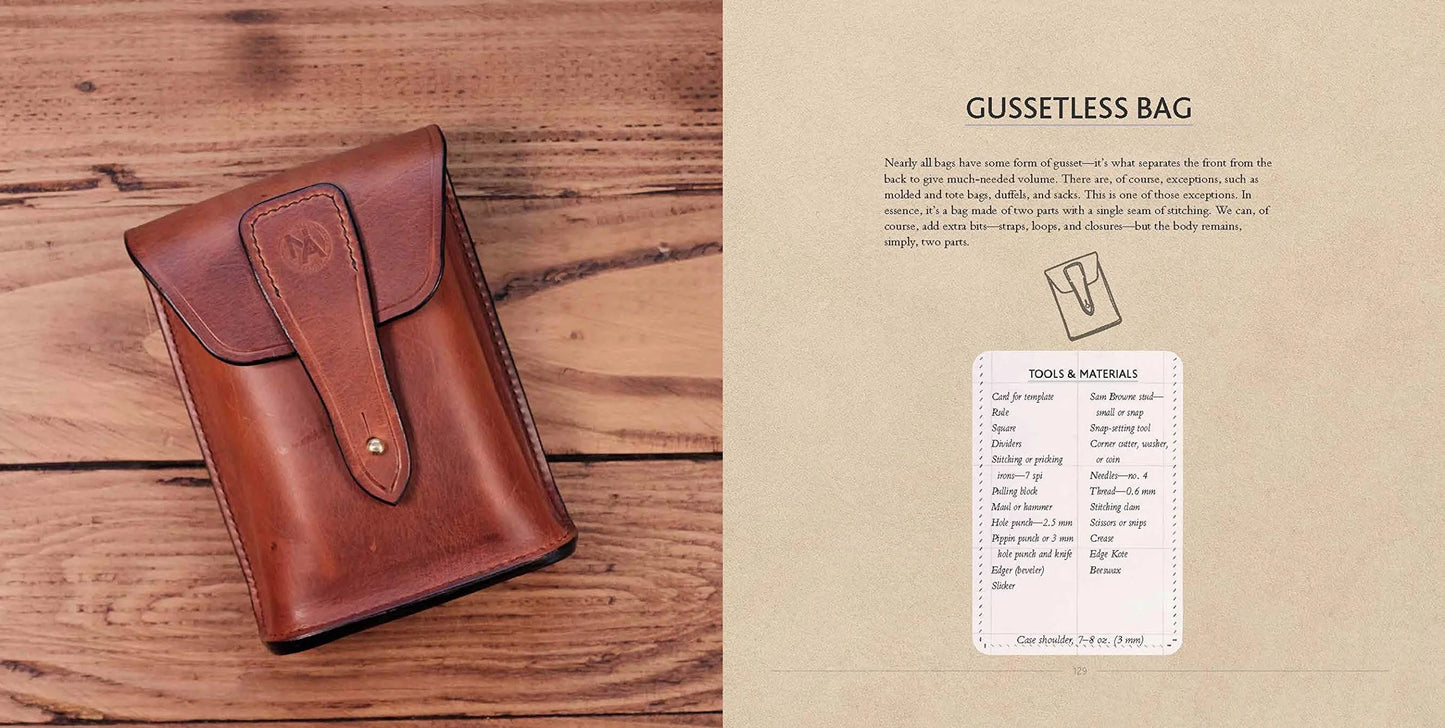 Leathercraft: Traditional handcrafted leatherwork skills and project